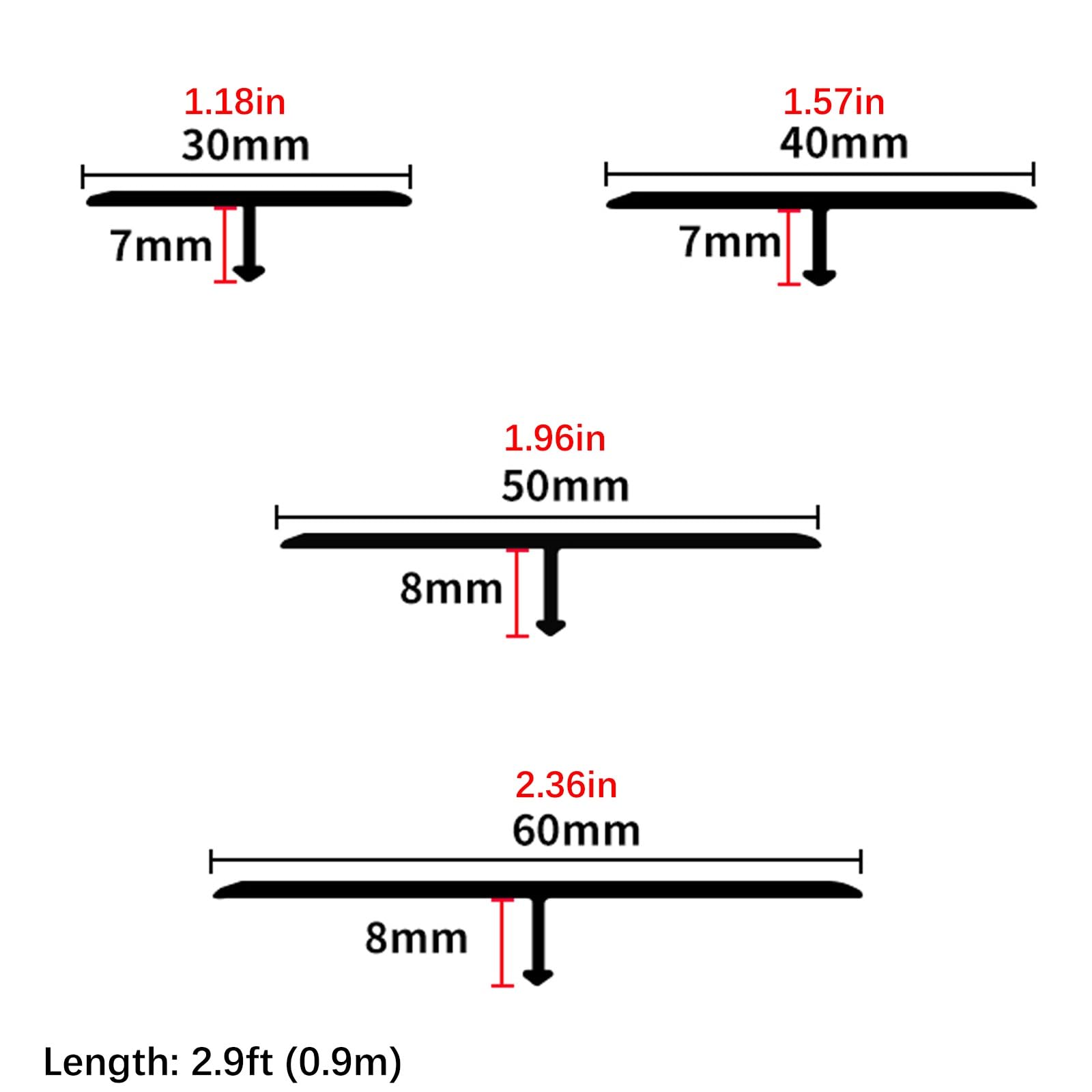 3 Tiras De Aluminio en T y Transición De Suelo, Perfil De Transición 90 cm, Perfil Forma T Universal para Uniones De Madera, Parquet, Tarima, Mármol y Azulejo, Aluminio Anodizado(Gray,90cmx4cm)