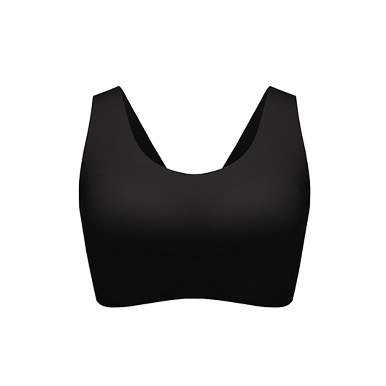 Soutien-gorge sans armatures pour femme - Confortable et invisible - Sans armatures - Soutien-gorge de sport pour femme - Couleur : noir