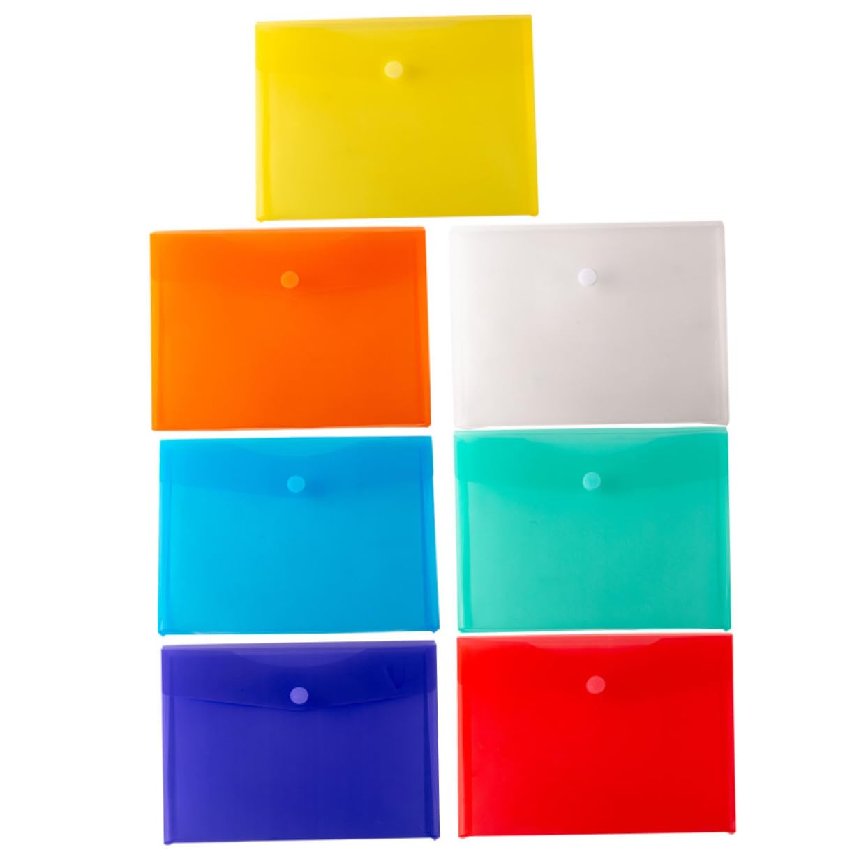 SHINEOFI 21piezas Carpetas De Archivos Coloridas Organizador De Documentos Reutilizables De Fundas Plásticas Para Oficina y Escuela Almacenamiento