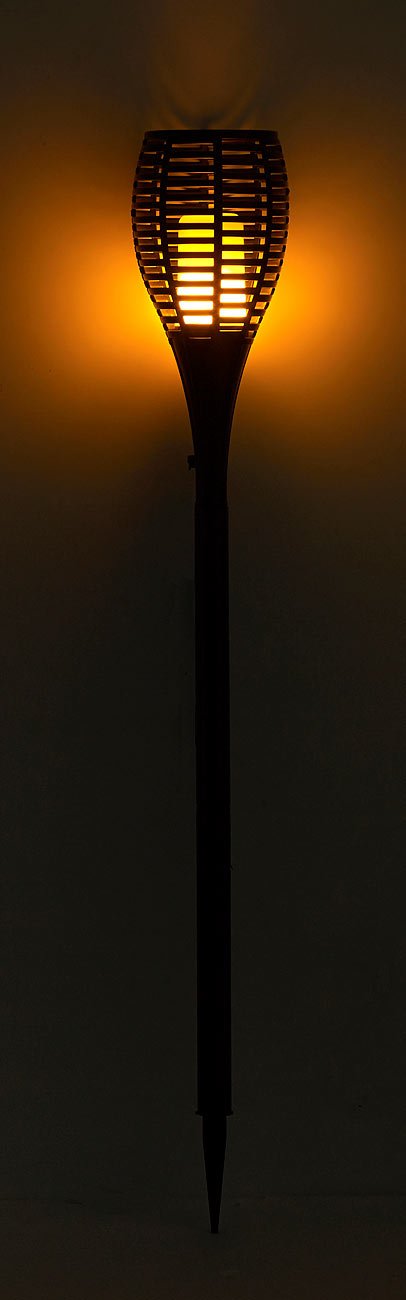 Luminea Gartenfackel: 2er-Set LED-Gartenfackeln,realistisches Flammenflackern,2.000-mAh-Akku (Fackeln, LED Gartenfackel, Torch)