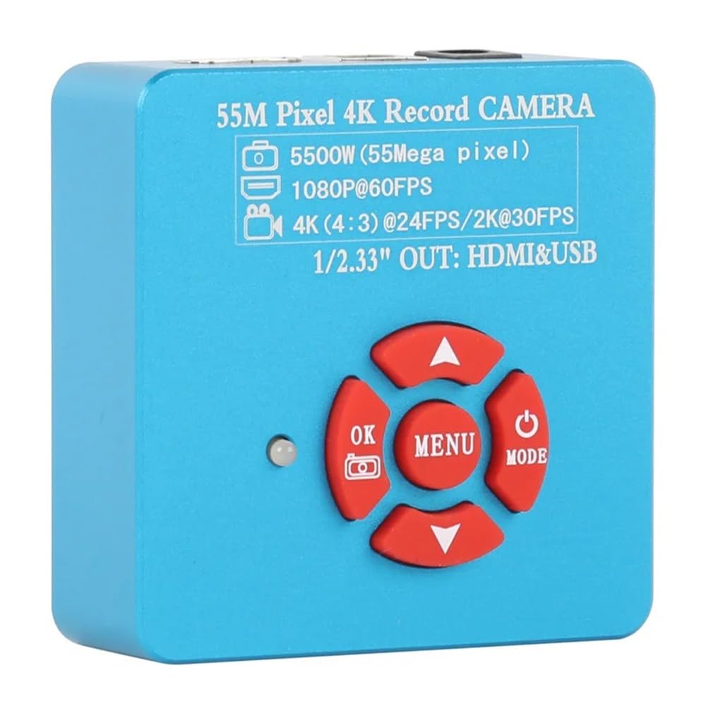 Microscope 55MP 4K 2K HDMI USB Digital Industrial Video Microscope Camera +180X 200X 500X C Mount Lens for Phone PCB Soldering Watch Repair(200X)