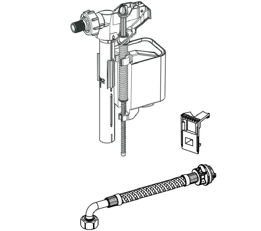 Set de vanne de remplissage pour éviers encastrés Schwab 190, 192 jusqu'à l'année 02/2014
