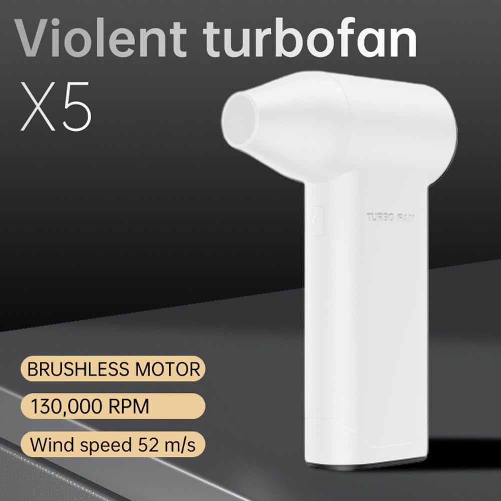 SPORTARC Turbo Jet Fan, 130000 RPM Elektrischer Jet Fan, Super Jet Fan Gebläse Violent Turbofan für Reinigung von Outdoor-Geräten, Autos, Computern, Type-C