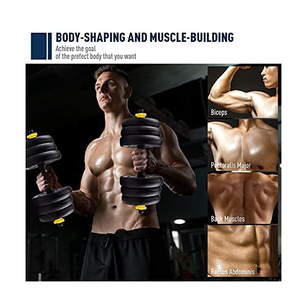 zybeauty-Adjustable-Dumbbells-44Lbs20kg-Weight-Set-Dumbbells-to-Barbells-with-Connecting-Rod-Non-Slip-Handles-Home-Gym-Equipment-for-Men-and-Women-Workout-Exercise-Training zybeauty Adjustable Dumbbells Weight Set 44LBS(20KG),Weights Dumbbells Set with Connecting Rod can be Used as Barbells,Free Weights 2-in-1 Set,Home Fitness Gym Workout Equipment for Men and Women