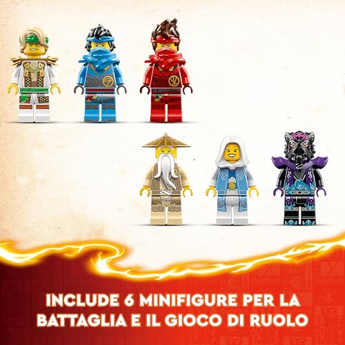 NINJAGO Santuario della Pietra del Drago Giocattolo, Giochi per Bambini e Bambine da 13 Anni in su con 6 Minifigure, Modellino da Costruire con Armi Ninja e Campo di Addestramento 71819 - Lego - Immagine 5