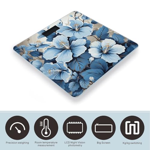 Báscula Digital para Baño con Vidrio Templado y LCD miniatura 3