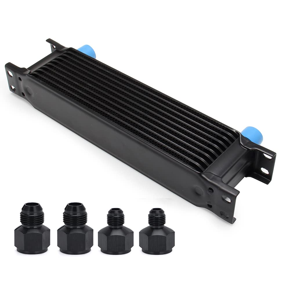 Buy HTRACING 10 Row AN10 10AN Transmission Oil Cooler Kit Stacked Plate