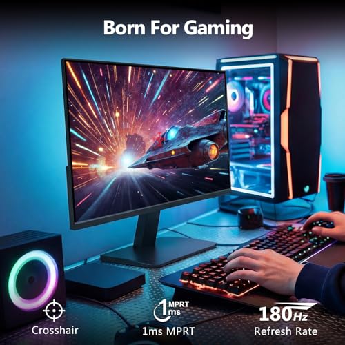 Image of Z-Edge 27 inch 180Hz 165Hz Gaming Monitor, FHD 1080p, MPRT 1ms, IPS Monitor Gaming, 300nits, 16.7M Colors, 120% sRGB, UG27F Frameless Bezel, DP x1, HDMI x1