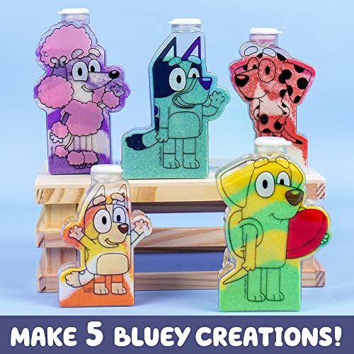 Bluey Sand Art, Includes 5 Sand Art Bottles & 7 Colored Sands, Features Bluey & Bingo, Create Your Own Sand Art, Diy Sand Art Kit, Bluey-Themed Art Kit, Fun Art Project For Kids, Gifts For Kids #TOP2