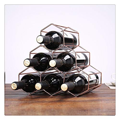Soporte metálico para 6 botellas de vino miniatura 1
