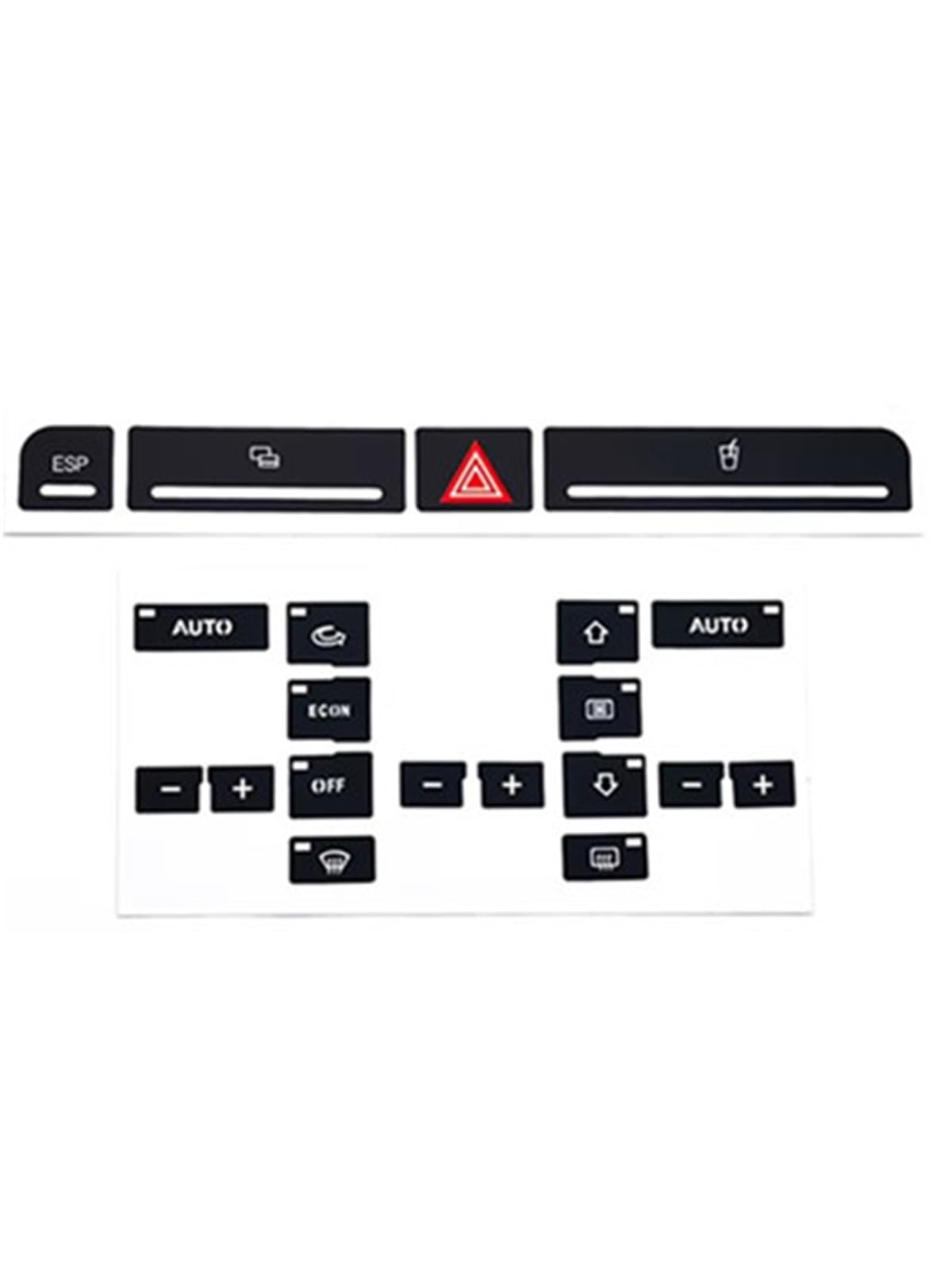 Button Trim Compatible with A4 B6 B7 2000 2001 2002 2003 2004 2005 2006 2007 2008 Car Dashboard ESP Button Air Conditioning Button Power Window Switch Button Sticker(AC Type A)