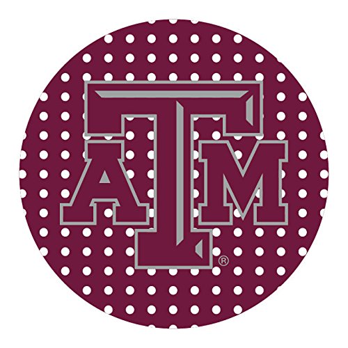 Texas A&M Aggies 4 Inch Round Trendy Polka Dot Magnet Officially Licensed Collegiate Product