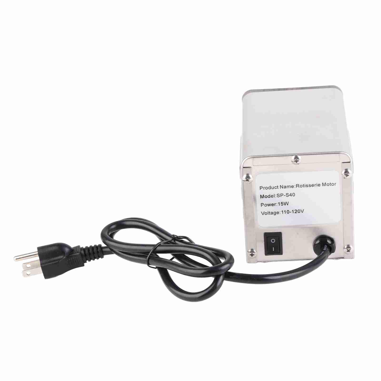 Stainless Steel BBQ Rotisserie Motor Electric Roaster for Family Outdoor Hotel Kitchens (US Plug 110V)