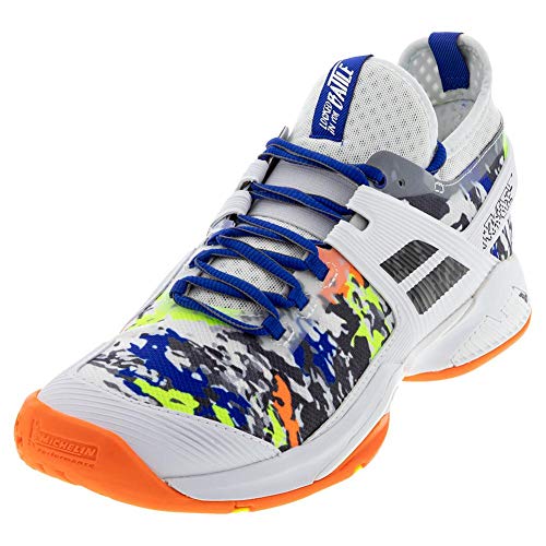 Babolat Men's Propulse Rage All Court Tennis Shoes, White/Rabbit (US Size 12.5)