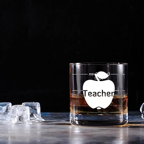 Miniatura 6 de Perfectinsoy Divertido vaso de whisky de doble cara con caja de regalo, regalo de cumpleaños para profesor, jefe, colega, directores, enseñanza