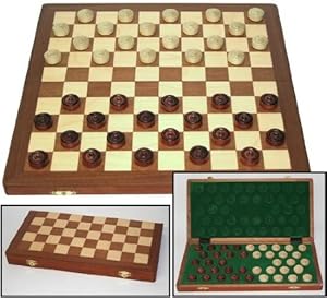 Original Dame Holz-Kassette Spiel 690281