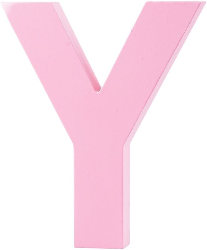 Large Wall Letters Wooden Hanging"A-Z"- Pink Decorative Wall Letter for Children's Nursery Baby's Room, Baby Name and Girls Bedroom Décor