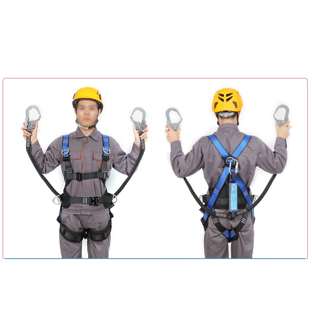 SwaYve Kits de Harnais de Sécurité, Ceinture de Protection Contre Les Chutes Du Corps À Arrêt Complet Pour L'Escalade, L'Alpinisme, Les Pompiers, La Descente En Rappel/Double Hook