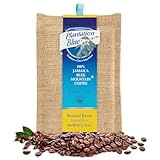 Plantation Blue 100% Blue Mountain Coffee Medium Roast Whole Beans from Jamaica (8oz)