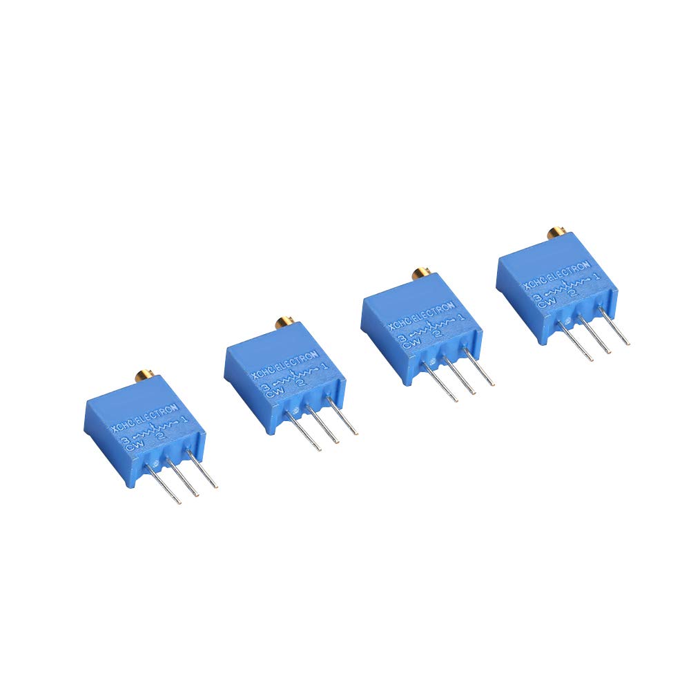 Composants consommateurs d'énergie 50pcs Ohm Résistance Ensemble, 3296W Réglable Trimmer Résistance Résistances Simples