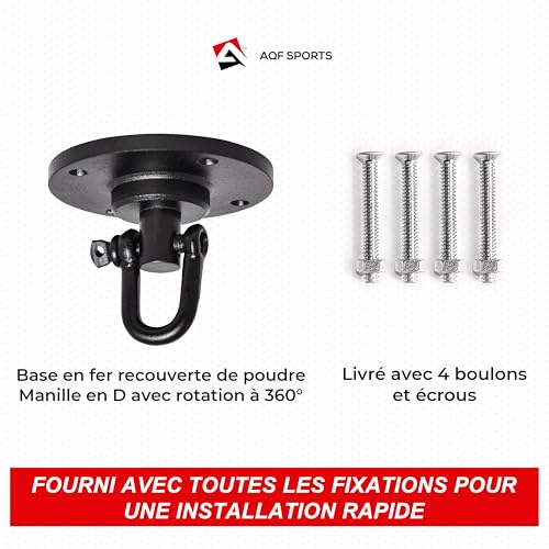 Sac de boxe en cuir stable avec pivotant de plafond pour éviter les blocages
