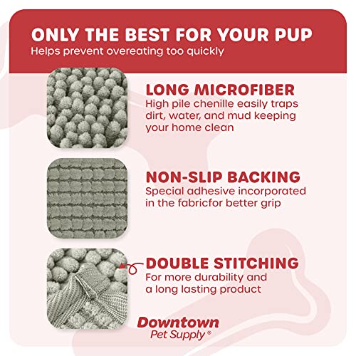 My Doggy Place - Microfiber Door Mat - Soft And Plush Pet Mat For Every Room Of The House - Dirt And Water Absorbent Mat - Washer & Dryer Safe Non-Slip Mat - Light Grey Runner Rug - 60 X 36 In #TOP2