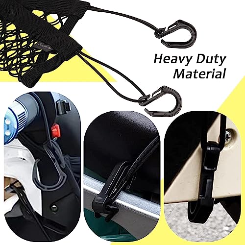 Cargo Nets For Motorcycle Helmet, 2 Pack Elastic Bungee Net Storage Organizer Luggage Net Double Layer With Hooks For Motorbike E-Bike Trike Bicycle (11X9.8 Inch) #TOP4