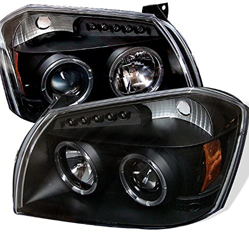 Spyder 5009876 Dodge Magnum 05-07 Projector Headlights - LED Halo - LED ( Replaceable LEDs ) - Black - High H1 (Included) - Low 9006 (Not Included)