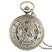 Produktbild HELBOD Taschenuhr Bronze Cool Hollow Gemini Zwölf Sternbilder Thema Design Taschenuhr Halskette Kette Half Hunter Bestes Geburtstagsgeschenk, Bronze