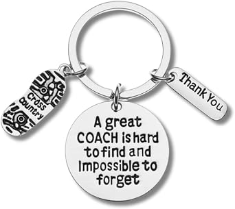 Cross Country Coach Keychain, Running Coach Gifts, Great Coach is Hard to Find Coach Keychain, Running Coach Gift