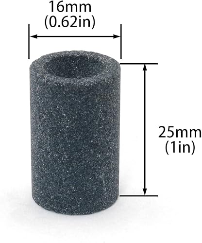 Miniatura 2 de 2 piezas de sacapuntas de dardos redondos 0.630x0.984 in piedra de arena de afilado redondo para dardos de punta de acero
