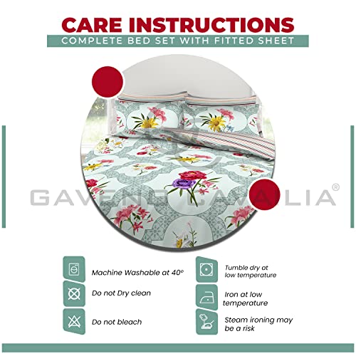 GC GAVENO CAVAILIA King Size Duvet Cover Sets With Fitted Sheet - Polycotton Complete Bedding Set including Pillow Cases - Image 4