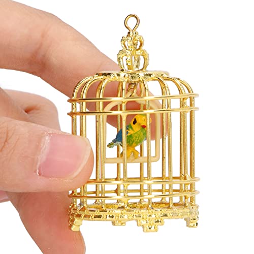 Miniature Dollhouse Birdcage, 112 Metal Birdcage, Ornament Model Home Desktop