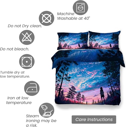 Housse couette en microfibre douce 200x200 pour un lit facile à border - 7