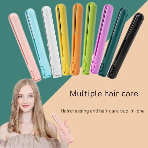 Plancha y rizador mini 2 en 1 para cabello portátil miniatura 2