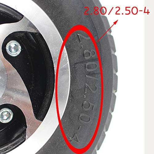 ''koło z pełnej opony 2.80/2.50-4 nie nadmuchiwana opona + piasta typu wpust do skutera gazowego/elektrycznego ATV starszy skuter mobilny (otwór wpustowy 17mm)