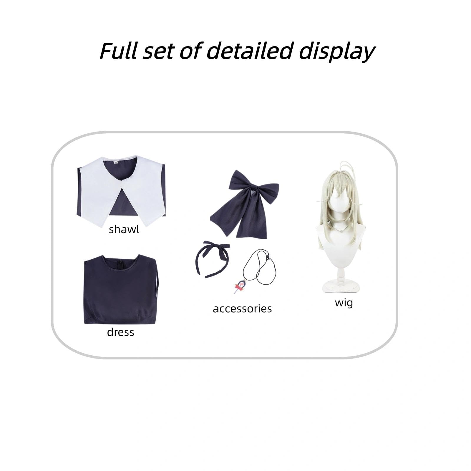 Halloween Kostüm für Erwachsene, Karneval Rollenspiel Cosplay Komplettset – Moriya Ruruka Stil