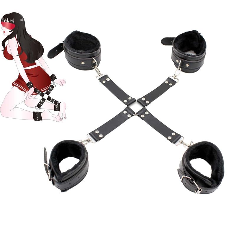 Cintas de Muñeca de Nailon con Hebilla en Cruz Negras - Ajustables y Antideslizantes para Entrenamiento de Parejas en Gimnasio y Estudio