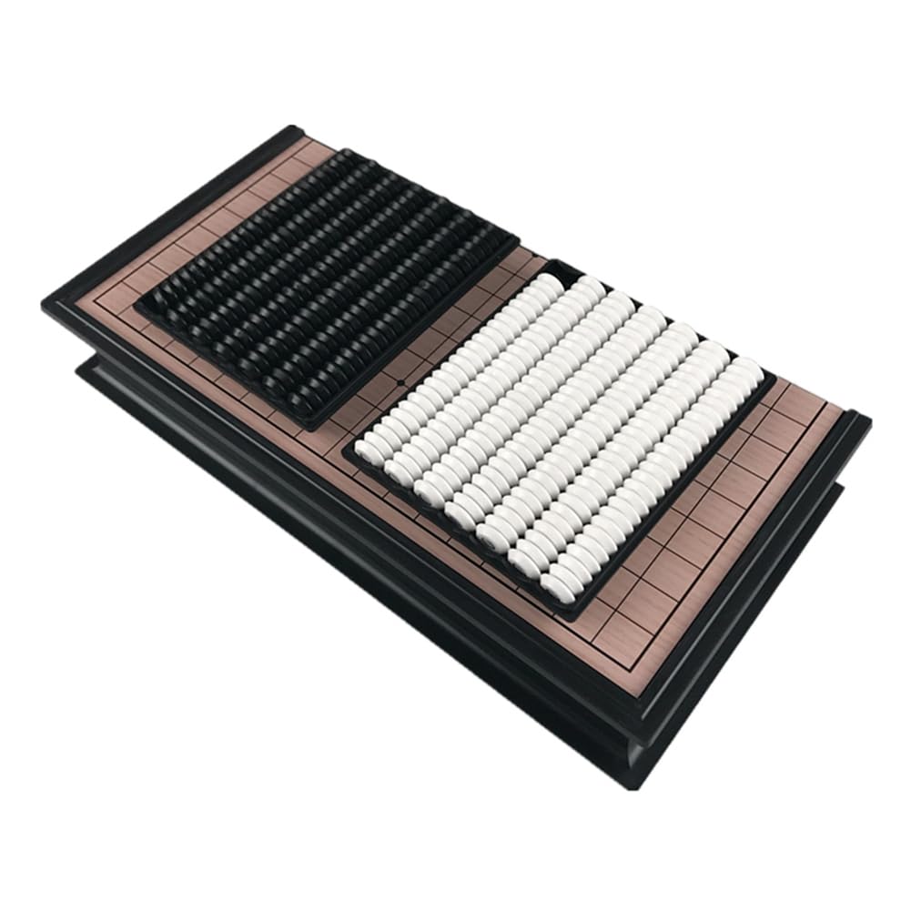 Juego de Ajedrez Go Clásico: Tablero de Ajedrez Plegable Magnético Go Gobang, Damas de Plástico, Regalos para Amantes de los Juegos, Portátil y Duradero.