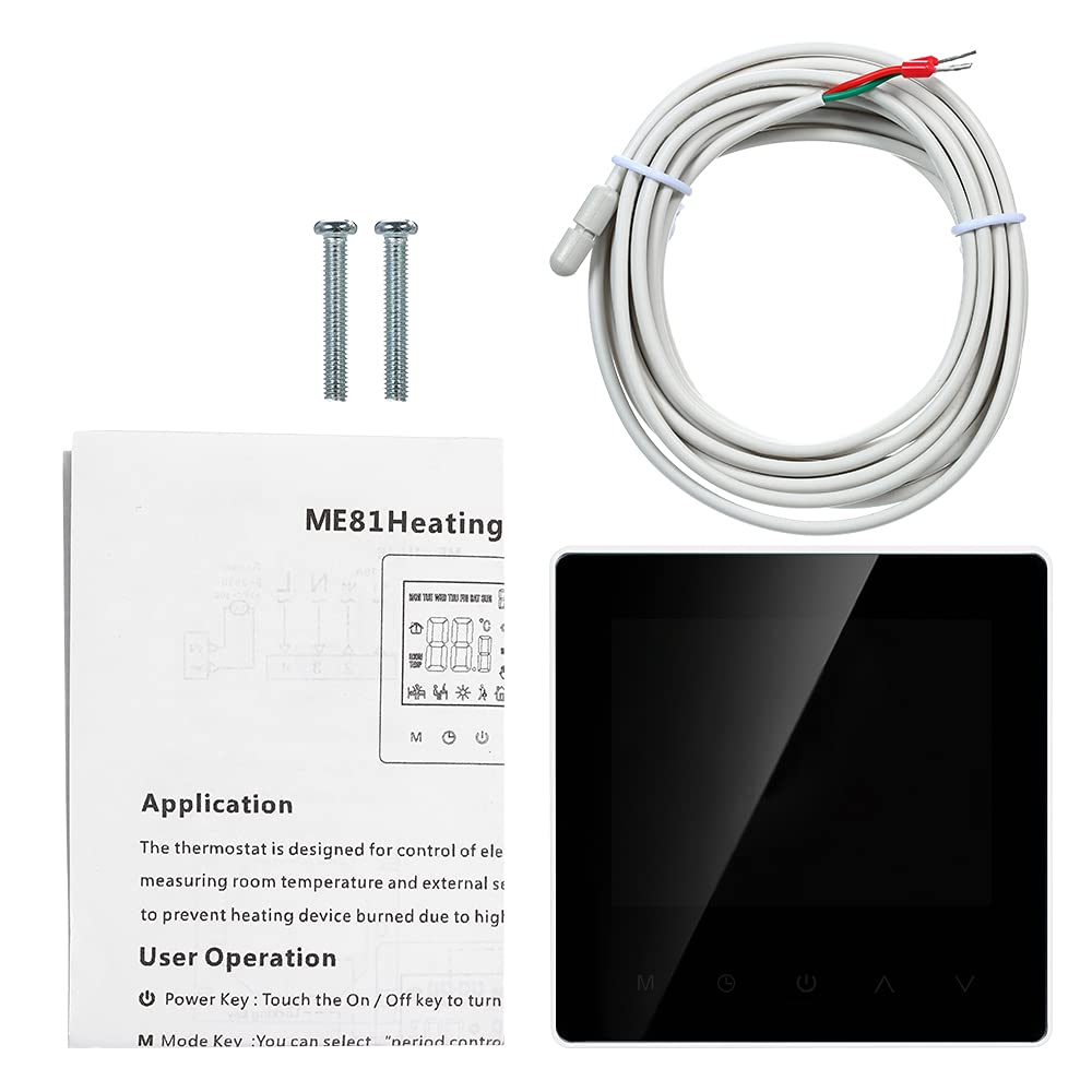 Termostato Intelligente WiFi Regolatore Digitale della Temperatura Controllo App Display LCD Touch Screen Settimana programmabile per L'Ufficio Scuola casa Hotel 16A
