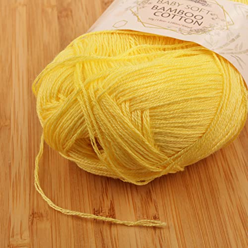 JubileeYarn Baby Soft Bamboo Cotton Yarn - 50g/Skein - Yellow Brick Road - 4 Skeins, 404 Yellow Brick Road - Image 3
