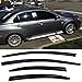 Window Visors Compatible With 2008-2017 Mitsubishi Lancer & Evo, Smoked Aero JDM Deflectors Stick On by IKON MOTORSPORTS, 2009 2010 2011 2012 2013 2014 2015 2016
