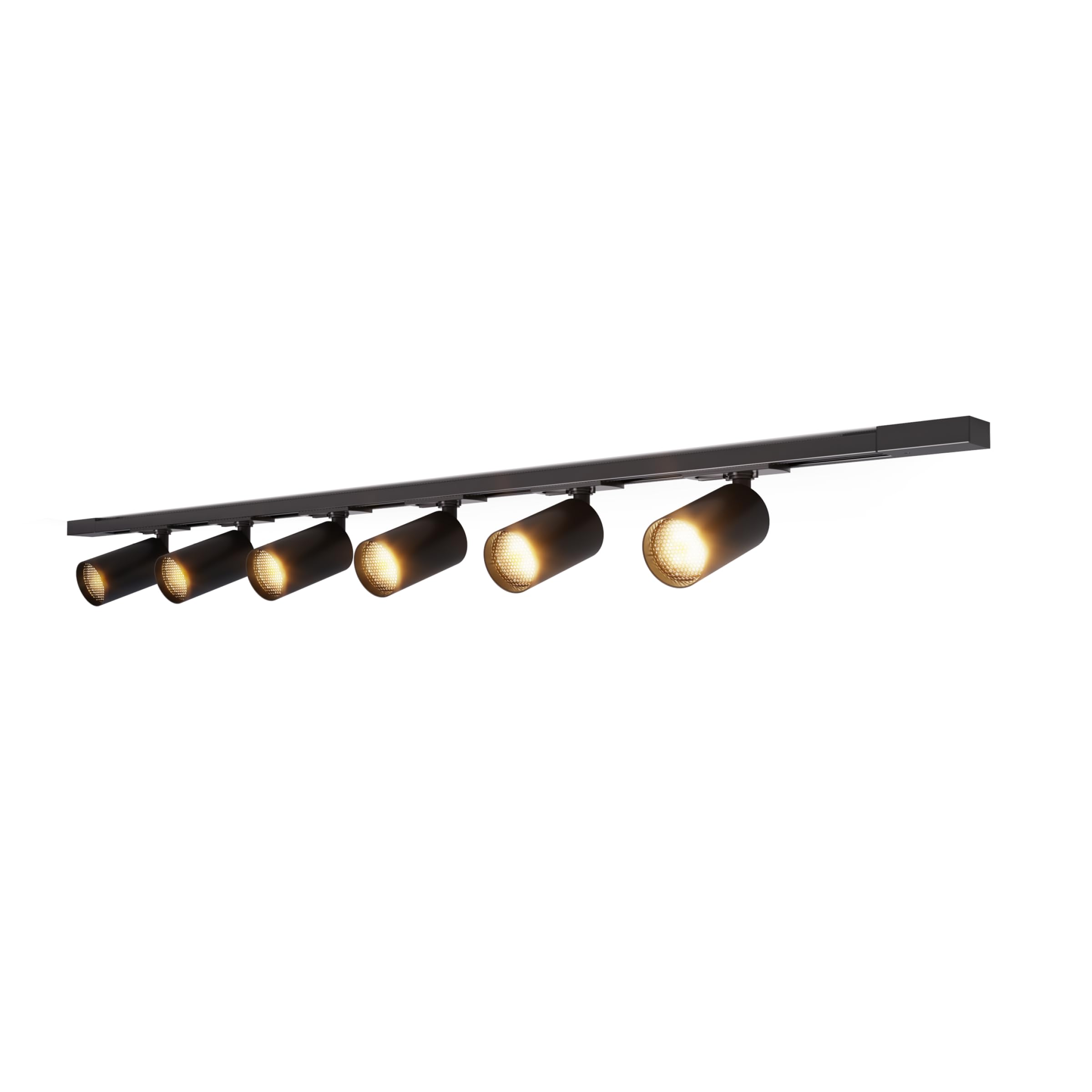 CALEX Tracklight, 2m with 6 Spots, GU10, Matt Black, 1-Phase