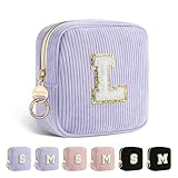 Cadeau Personnalisé pour Premieres Régles Jeune Filles : Pochette serviettes hygiéniques filles avec initiales est de cadeau personnalisé pour les femmes, filles adolescentes et les meilleures amies. Personnalisable trousse menstruelle en velours côtelé épais est un excellent accessoire de style à la mode pour les filles de tous âges