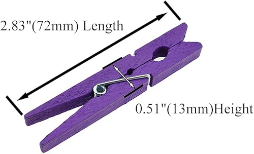 Miniatura 7 de HAHIYO Pinzas de madera para ropa, pequeñas que no se deshacen 1.38 pulgadas de largo, paquete de 60 resortes resistentes y fuertes, no se oxidan,