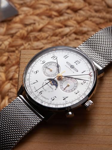 Zeppelin Hindenburg Analog Silver Dial Men's Watch-7036M1 - Image 6