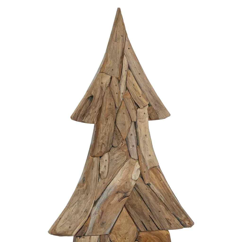 Sapin de Noël marron 181,5 cm en bois de teck massif