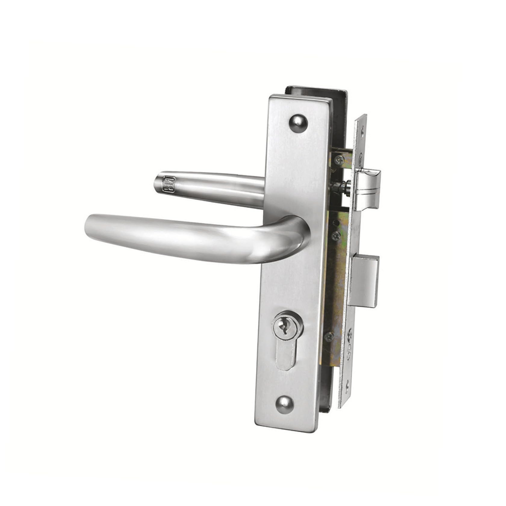 Serrure de porte intérieure anti-rouille avec poignée robuste en acier