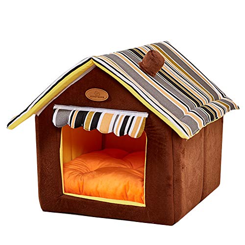 Julvie Enclosed Dog House Cat Bed Soft Indoor Small Medium Large Dog Houses,Pets Sponge Material Portable and Great Pet Tent Soft Bed for Dog and Cat by Best Pet Supplies