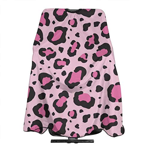 Professional Salon Cape Polyester Baber Cape black pink leopard Haircut Apron Hair Cut Cape, 66 x 55 inches